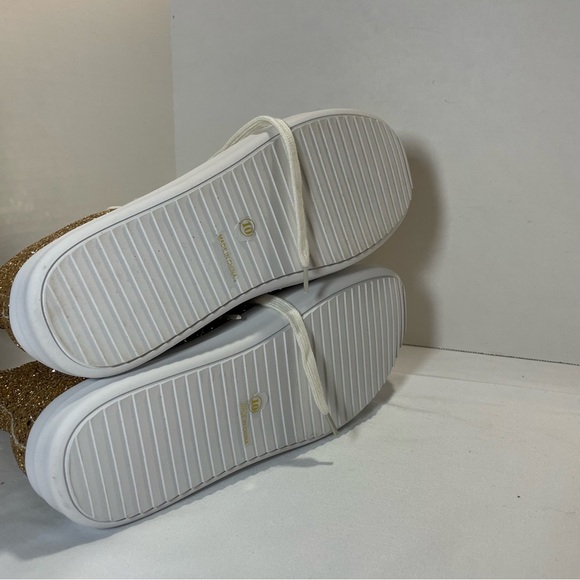 UNWDU Gold Glitter High-Top Sneakers. NEW in box. Women’s size 10. Sparkles! - Picture 7 of 8